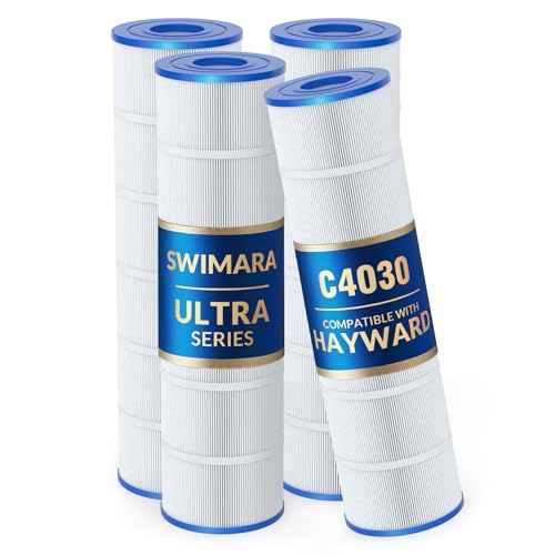 Swimara C4030 C4025 Pool Filter Cartridges 5 oz+ Trilobal Fabric Replacement for Hayward CX880XRE PA106 424 Sq. Ft. 4-Pack Ultra Series