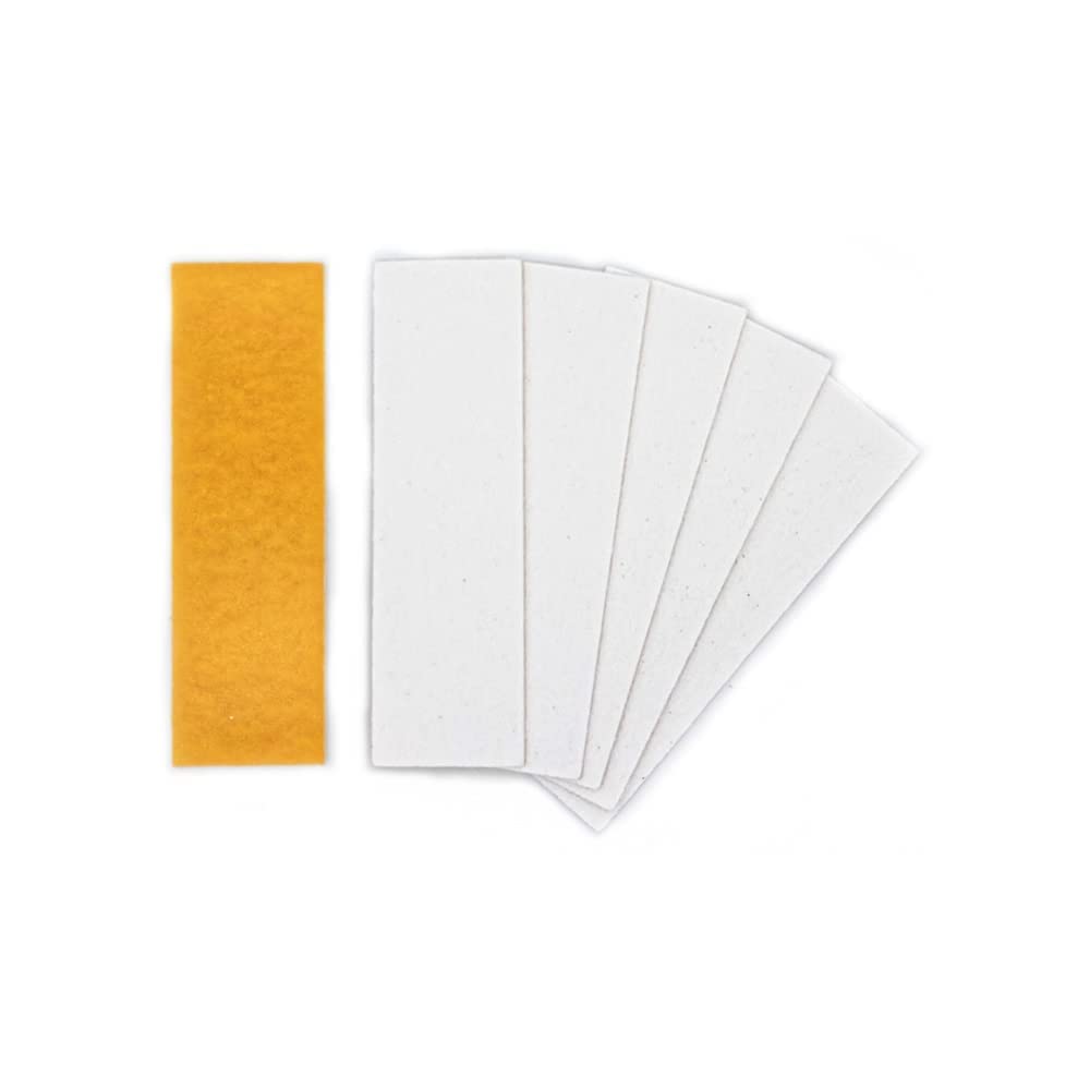 Pack of 24 Fire Essentials MAP Square Corner Self Adhesive Intumescent Hinge Pads 100 x 30 x 1.0mm