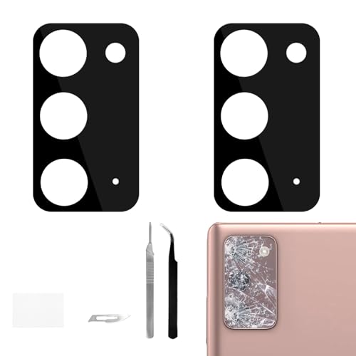BESJMYT 2 Pack Rear Camera Lens Replacement for Samsung Galaxy Note 20 5G Adhesive Back Camera Glass Lens with Full Fix Tool Repair Kit Tweezers Dust Cloth for Note 20 5G SM-N981U SM-N981U1