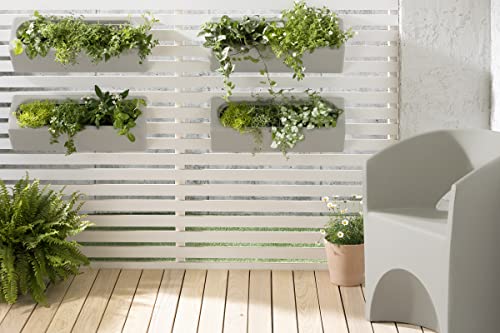 South Shore Dalya Outdoor Wall Planter – Set Of 4 Greige, Scandinavian #TOP1
