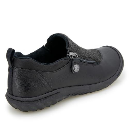 Image of JBU Women's Elodie Comfortable Casual Flexible Arch Support APMA Accepted Side-Zip Walking Flat