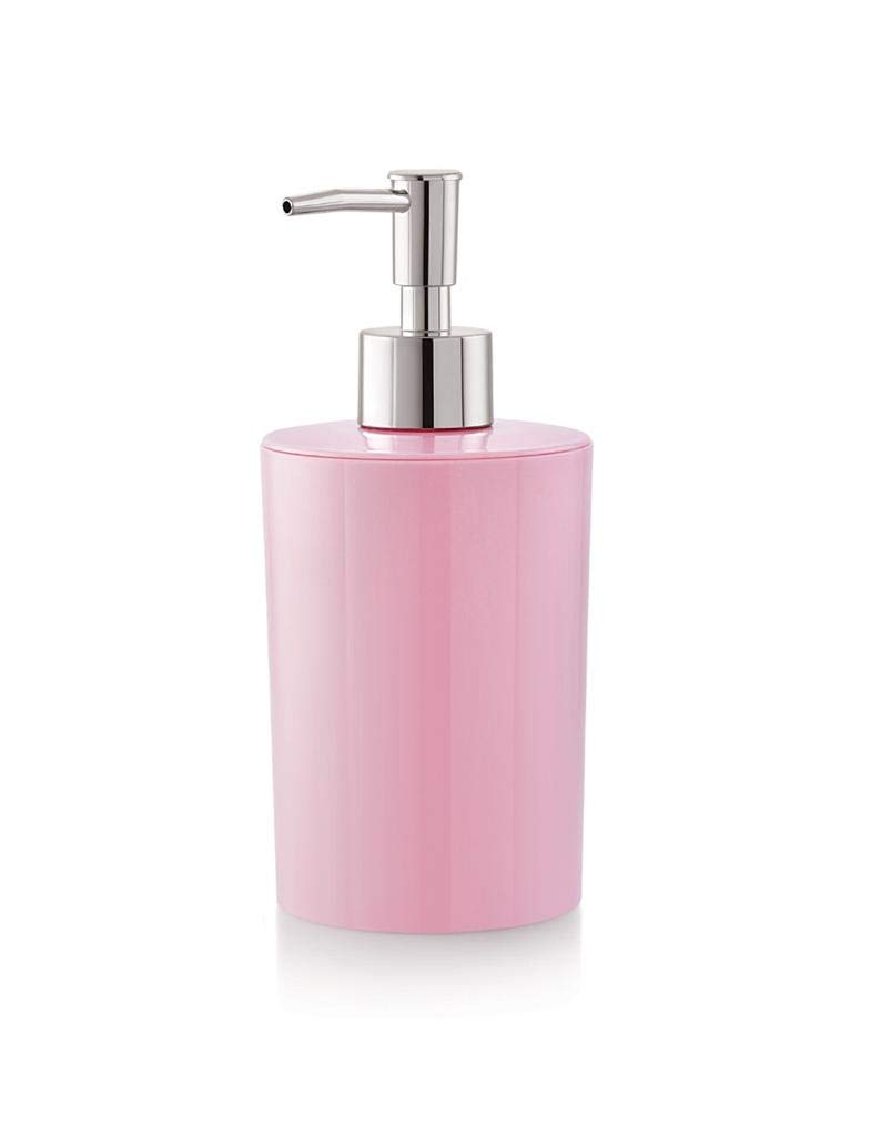 Nimbose® Liquid Hand Soap Dispensing Bottle with Pump, Easily Refillable Empty Soap/Handwash Dispenser Bottle Plastic Set (Capacity:400 mL, Pink, Qty:1)