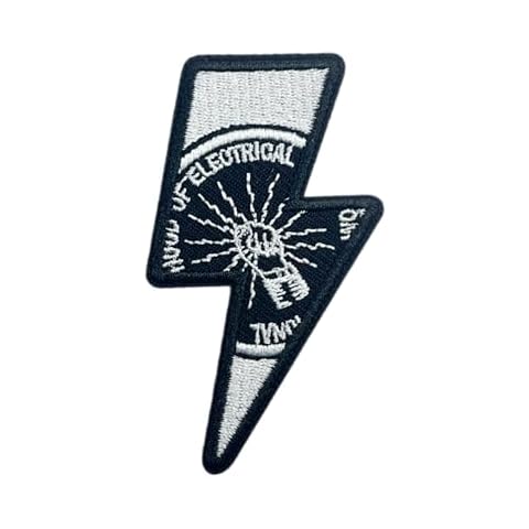 Patch-3 Inches Iron On/Sew On Embroidered Applique Patch Embroidery Patches for Clothes Backpacks Hats, Embroidered Patch Funny DIY Accessories Gifts for Lineman Cover