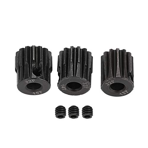 Tbest Motor Pinion Gears, 32DP ¢5mm 13-15T 16-18T Pinion Gears Combo Set for 1/8 RC Car(13T 14T 15T) Car Model Accessory Model Toy