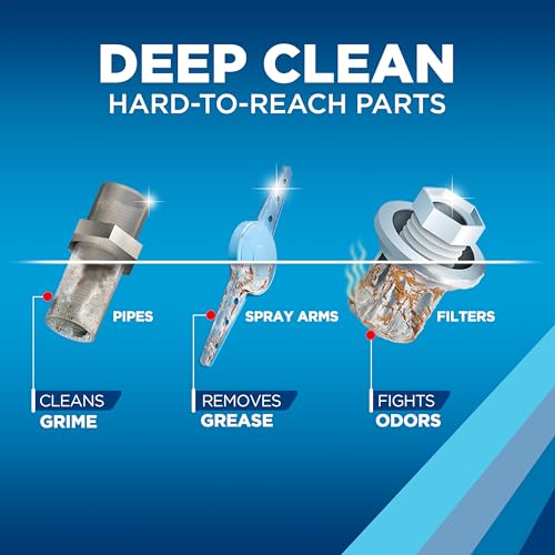 Finish Dishwasher Cleaner Tablets, Deep Cleans Hidden Grease & Grime, Fights Odors, No Extra Wash Cycle, Helps Maintain Dishwasher, 12 Month Supply, 12 Count image 3