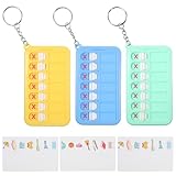 QFGasre Reminder Board for The Elderly 3pcs Portable Visual Schedule Keychain ADHD Tools Detachable Daily Task Planning Pad with List Cards Stickers Daily Routine Checklist