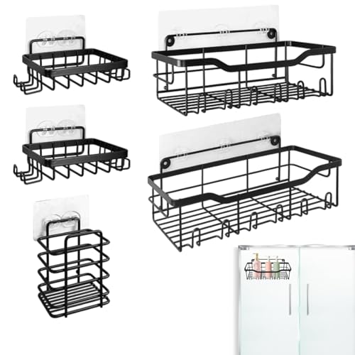 Organizador de champú para ducha, soporte de champú de ducha - Organizador de estantes de baño versátil, organizador de pared de ducha | Estantería de pared de ducha compacta Estantería de pared