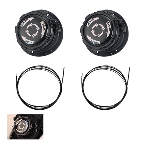 2 Pieza Cierre Boa,Cordones Elasticos Zapatillas Deporte Cordones Automáticos con Cierre Giratorio de Rosca,Cordón Bloqueo Negro sin Atar Atacadores Elasticos no Requiere Instalación,para Adultos