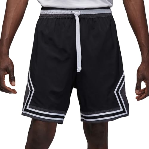 NIKE Jordan Dri-FIT Sport Men's Woven Diamond Shorts (Black/White/Dark Shadow/White, FB7580-010) Size Small2