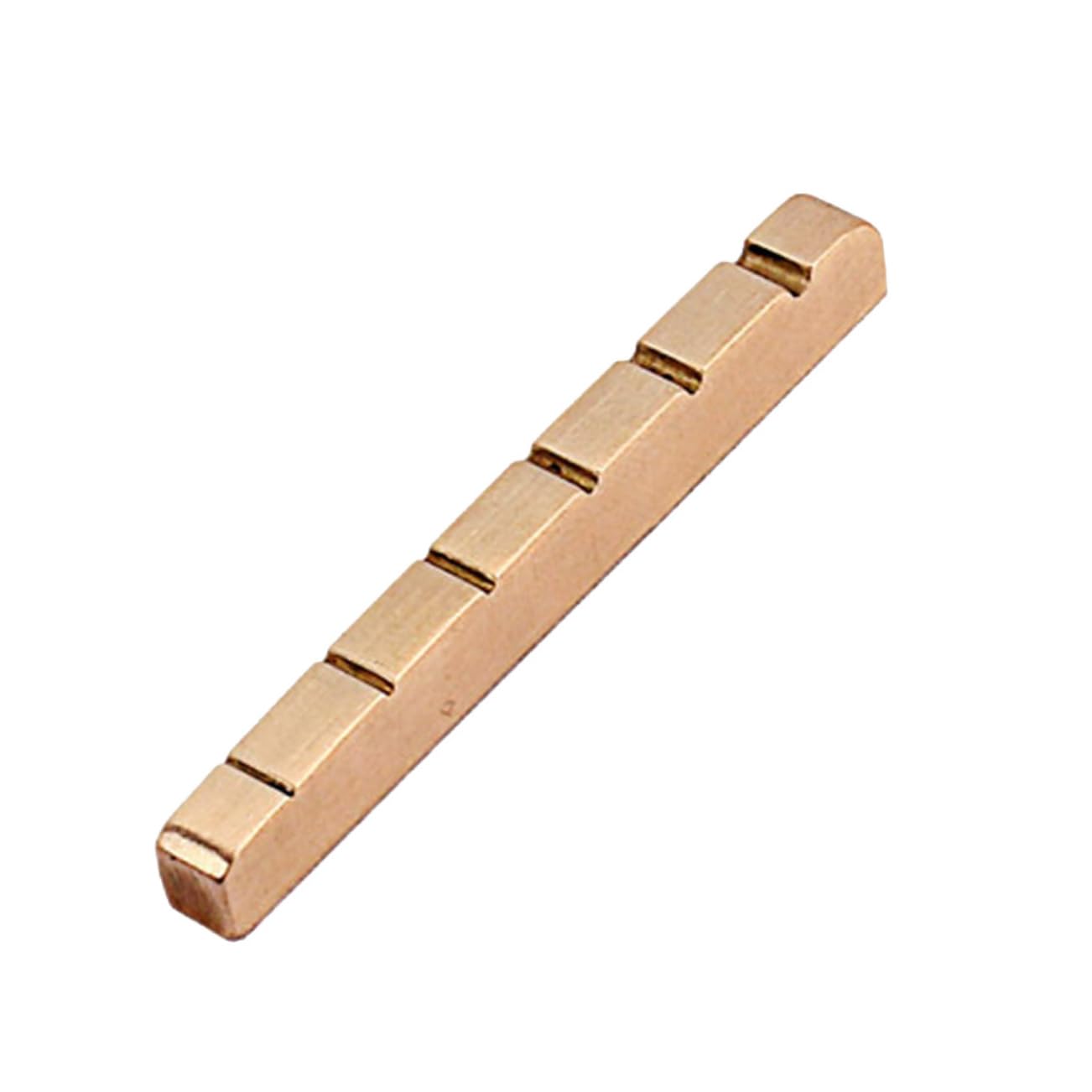 Levemolo Guitars Brass Nut 43mm Slotted Nut for 6-string Bass Metal Guitar Parts Replacement Accessory Precise Slots