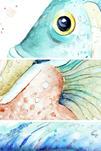 Wall Murals Peel And Stick M Achoose Painted Fish Mural Wallpaper Large Removable Wallpaper For Bedroom Self-Adhesive Wall Mural 90 W × 94 H In #TOP5