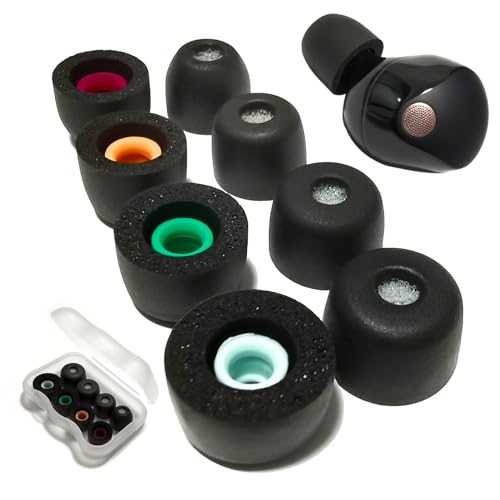 Image of Luckvan Memory Foam Eartips for Sony WF-1000XM5 Earbuds Tips Replacement Ear Tips for Sony WF-1000XM5 WF-1000XM4 fit Charging Case 4 Pairs, Black