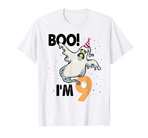 Halloween Shirts Kids Funny Boo I Am 9 Costume Gift Camiseta