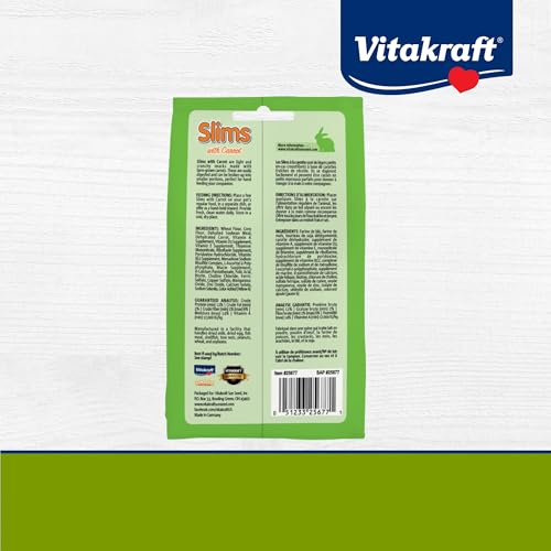 Vitakraft Slims Small Animal Treats - Carrot - Crispy Nibble Stick Treat - 1.76 oz - Thumbnail 7