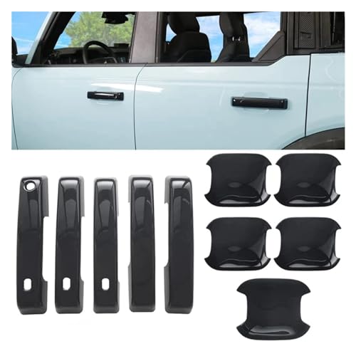 Housse poignée de porte Ford Bronco inserts cuvette noir