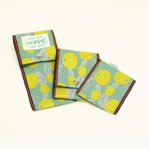 ステーショナリーセット(柑橘柄)い草畳縁へりペンケースカードケースコースター