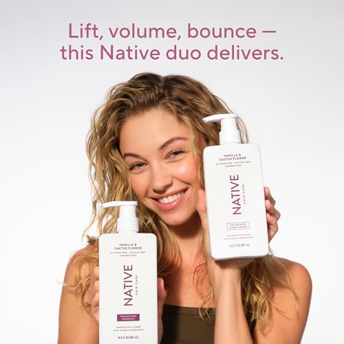 Image of Native Vanilla & Cactus Flower 2-in-1 Shampoo & Conditioner Contain Naturally Derived Ingredients |All Hair Type Color & Treated, Fine to Dry Damaged, Sulfate & Dye Free - 2-Pack
