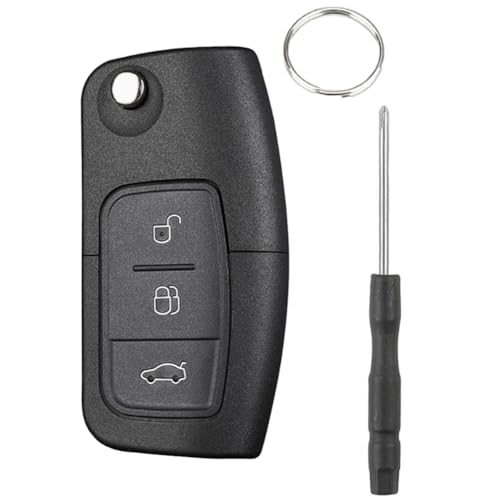 Chaexii For Ford Key Case,3 Buttons Key Fob Replacement For Ford Fiesta Mondeo MK4 Kuga Galaxy B Max S Max C Max Keys ,Focus Key Cover Repair Accessories