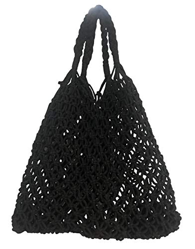 Image of Beach Bag Tote Braided Handbag Women String Bag Summer Hobo Bag Travel Bag