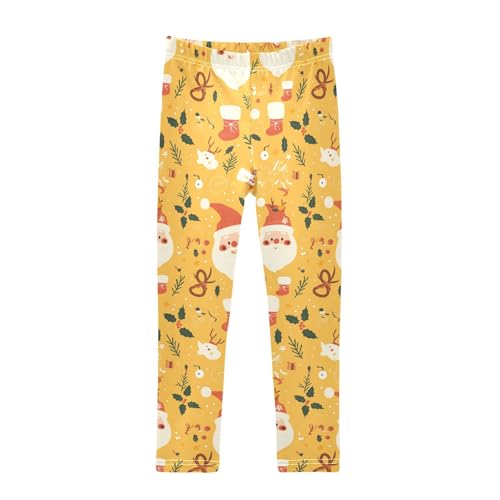 KLL Ho Ho Ho Pattern Funny Christmas Amber Toddler Girl Legging Stretch Full Length Lounge Pants Exercise