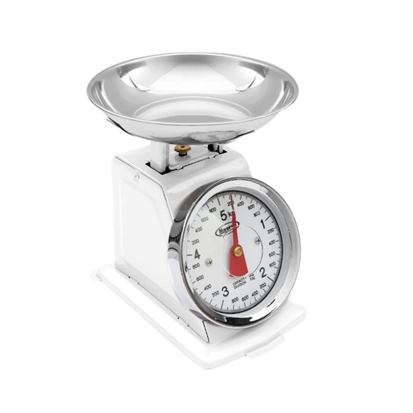 Bilancia Meccanica Da Cucina Senza Batterie - Maury's, Capacit&agrave; 5 Kg, Quadrante Acciaio