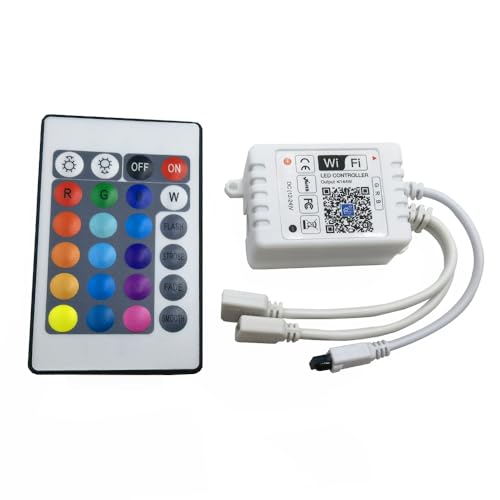 LED Smart WiFi Controller IR 4 PIN RGB Fernbedienung mit 24 Tasten LED Steuerung 2 way output 12v- 24v mit Alexa und Google Home für RGB Strip 2835 5050 Streifen 20 Dynamische Modi