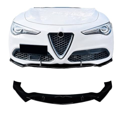 ZGGRB Front Lip Spoiler for Alfa Romeo Stelvio 2017-2025 Sport Style ABS Plastic Splitter Bumper Chin Body Kit Modified Accessor