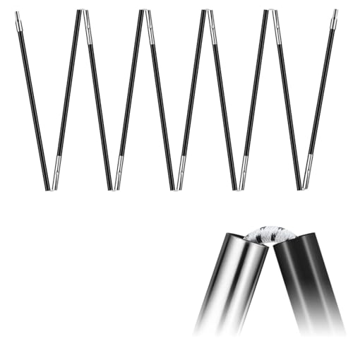 Yaocom 13.25ft 8.5mm Fiberglass Tent Poles Replacement Pre Assembled Black Tent Poles Camping Rod Parts for Hiking Outdoor Camping Backpacking