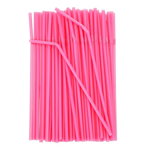 Pitillos desechables flexibles rosas 200 unidades miniatura 7