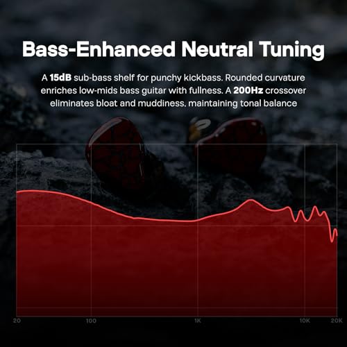 Image of Linsoul Punch Audio Martilo in Ear Monitor, 1 Planar + 2BA + 2DD Hybrid Driver Basshead IEM Earphones, HiFi Wired Earbuds, with Precision Detail for EDM Hip-Hop Monitoring