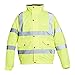 Price comparison product image Blackrock Yellow Hi Vis Waterproof Bomber Jacket Men's and Women's, Reflective High Vis Jackets, High Viz Visibility Warm Safety Security Work Wear, Taped Seams & Fleece Lined Collar - Size 3XL