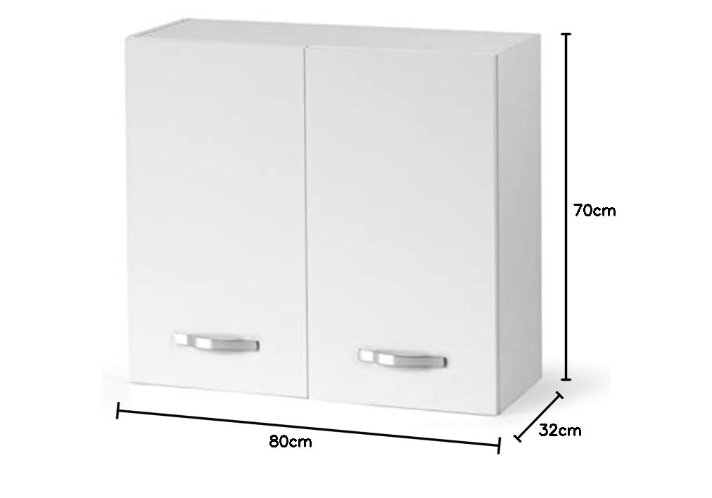 Shally Mobile pensile scolapiatti da Cucina componibile Bianco frassinato con raccogligocce cm 80x32xH 72