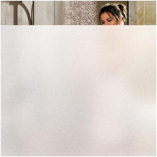 Coavas Privacy Window Film 35.5’’by78.8’’Decorative Static Cling Glass Window Film Non Adhesive Window Sticker Paper Use in Office Home Bathroom Livingroom Kitchen Glass Window Film