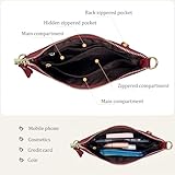 FORRICA Burgundy Clutch Bag for Women – Genuine Leather Cross Body Bag, Ladies Small Crossbody Phone Purse for Wedding, Evening & Party - Image 5
