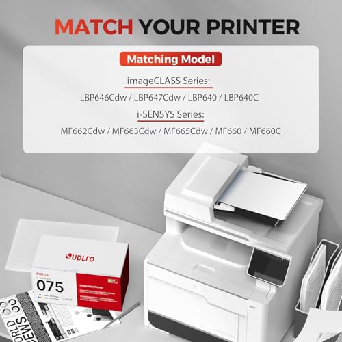 Image of 075 Toner Cartridge Set - MF665Cdw LBP646cdw Replacement for Canon 075 Toner Cartridge Set 075H Toner for Color imageCLASS MF665Cdw MF663Cdw MF665Cdw MF660C LBP646Cdw LBP647Cdw, 4 Pack with Chip