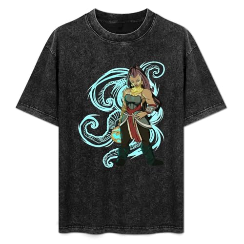 ERDANGJIA Illaoi League Legends Videogame Unisex T-Shirt Black Mens Top Tee L