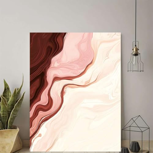 Cuadro de salón abstracto cálido para una decoración de pared moderna 4