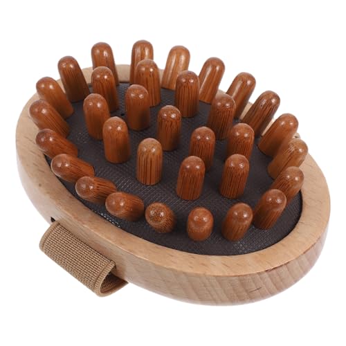 Healvian Cepillo de Masaje Corporal de Madera Portátil Masajeador Manual Multifunción para Cabeza Cuello y Espalda Estimulador de Meridianos Uso Casa y Viaje