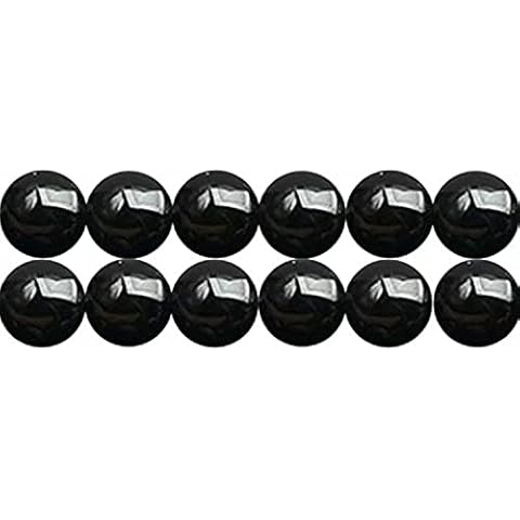SKYBEADS Natural Black Agate Loose Beads Cover