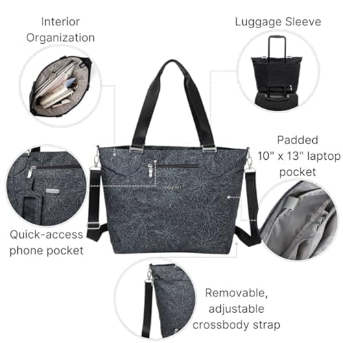 Image of Baggallini Avenue Tote - 12x18 Laptop Tote Bag for Women - Lightweight Work Travel Carry On Bag