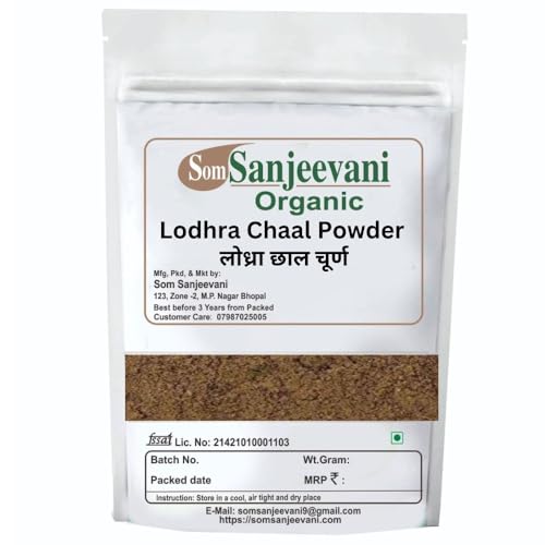 "Som Sanjeevani Organic Lodhra Chaal Powder 200Gram Pack Of 1|With 100g Multani Mitti Powder | No Added Chemical "