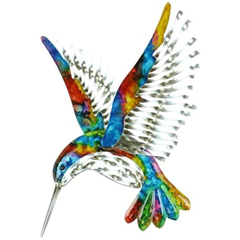 Colourful Wall Art Metal Hummingbird - 62634 Cover