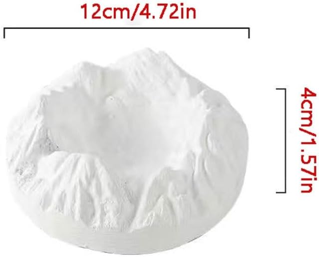 Ashtray Office Desktop Ornaments Home Volcano Ashtray Snow Mountain Personality Ashtrays For Smokers Indoor(C)