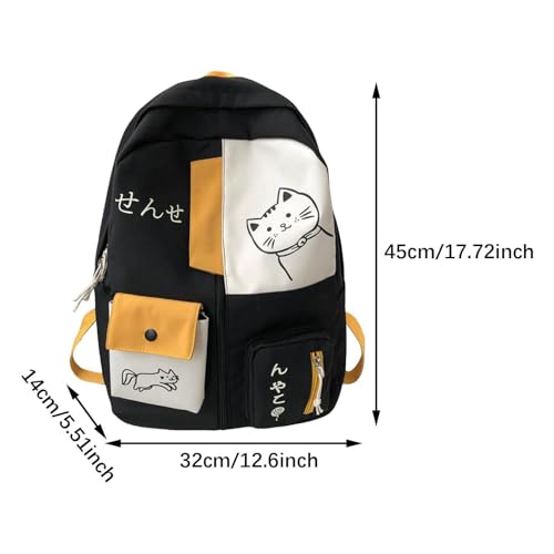 SM SunniMix Mochila Anime Moda Grande Capacidade Mochila Externa para Mulheres Decoração Viagem