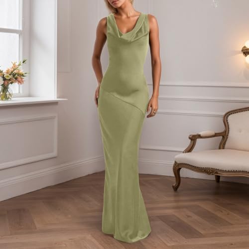 Robe chic de cérémonie au drapé fluide d'une élégance absolue pour soirée