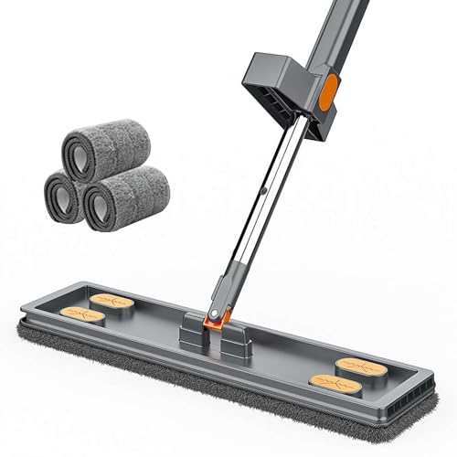 Trredrins Mops for Floor Cleaning,Microfiber Wood Floor Mop with 3pcs Washable Pads,Spray Mop with Washable Pads,Reusable Double Side Microfiber Washable Pads,for Hard Floors,Laminate,Tile,Wood