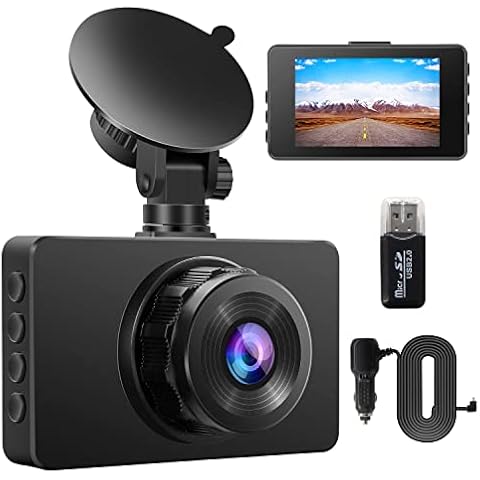 Dash Cam Front Only, 1080P FHD Car Camera Dash Cam with 3" LCD Screen, Dash Camera with170° Wide Angle, Parking Monitor, G-Sensor, Loop Recording, Motion Detection, Night Vision, WDR Cover