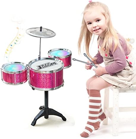 Jazz Drum Set For Toddler, Electronic Drum Set For Kids Musical Instruments Percussion Drum Toys for Baby Boys Girls Birthday Chirstmas Gifts