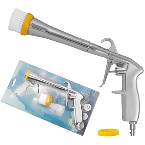 Fochutech Car Cleaning Gun High Pressure Air Blow Gun Interior Car Cleaning Kit Interior Detailing Kit Air Duster Blower Gun Car Duster Air Compressor Needed High Pressure Car Cleaning Tools (Silver) Cover