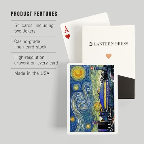 Lantern Press New Orleans, Louisiana, Naipes Póker 52 cartas miniatura 3